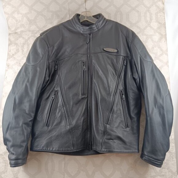 VINTAGE Harley Davidson FXRG Leather Motorcycle Jacket Mens Large 98508-99VM - Picture 1 of 16